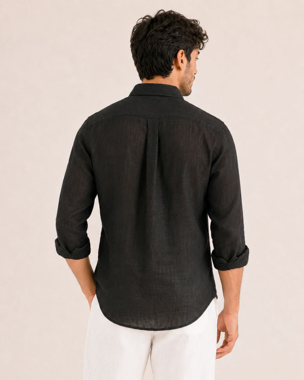 Rich Black Irish Linen