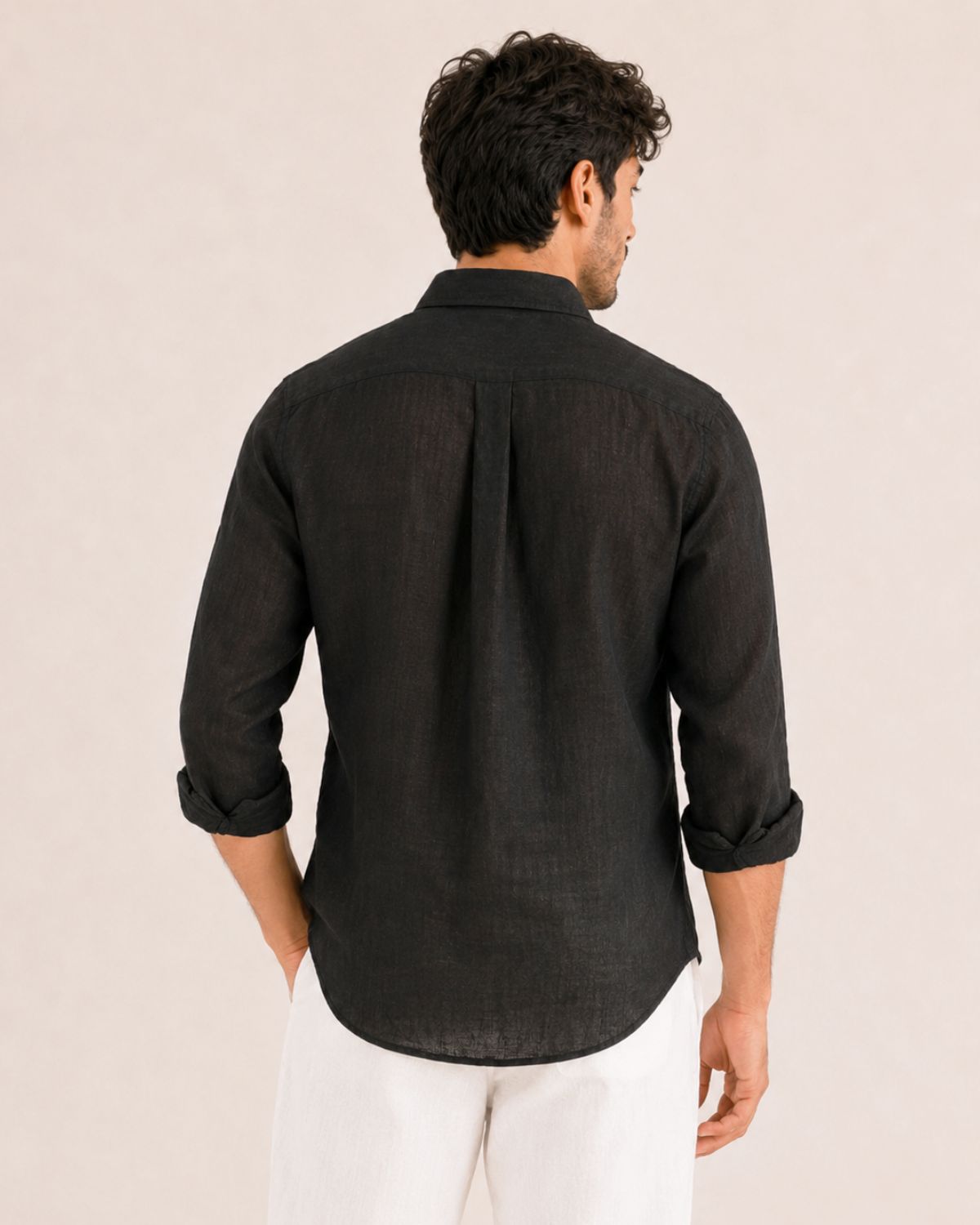 Rich Black Irish Linen