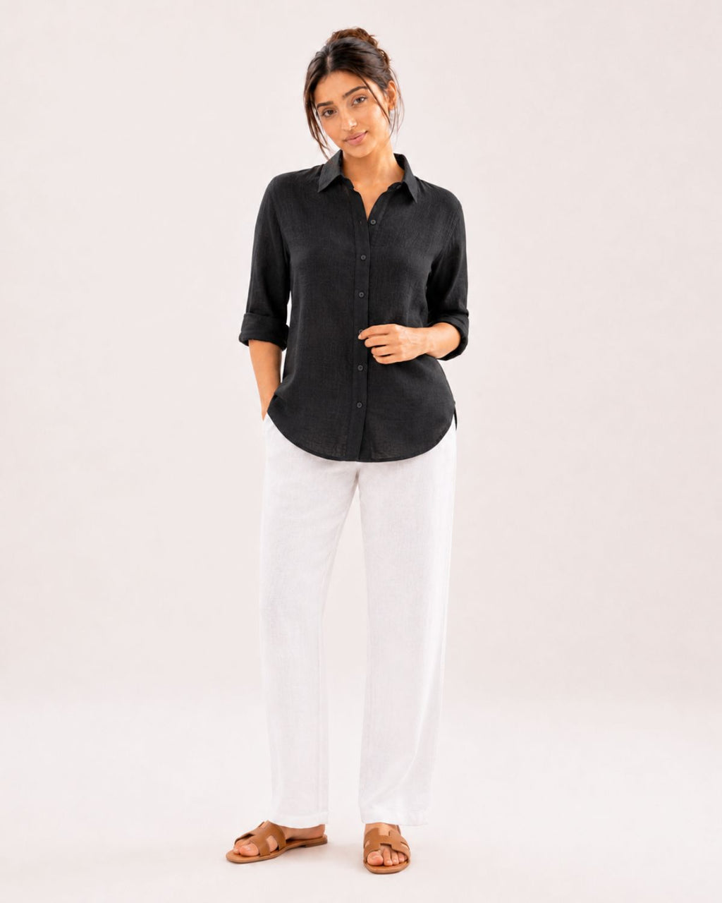 Rich Black Irish Linen