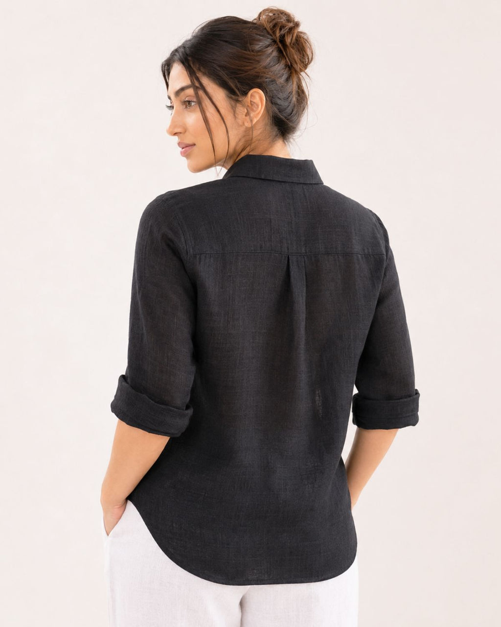 Rich Black Irish Linen