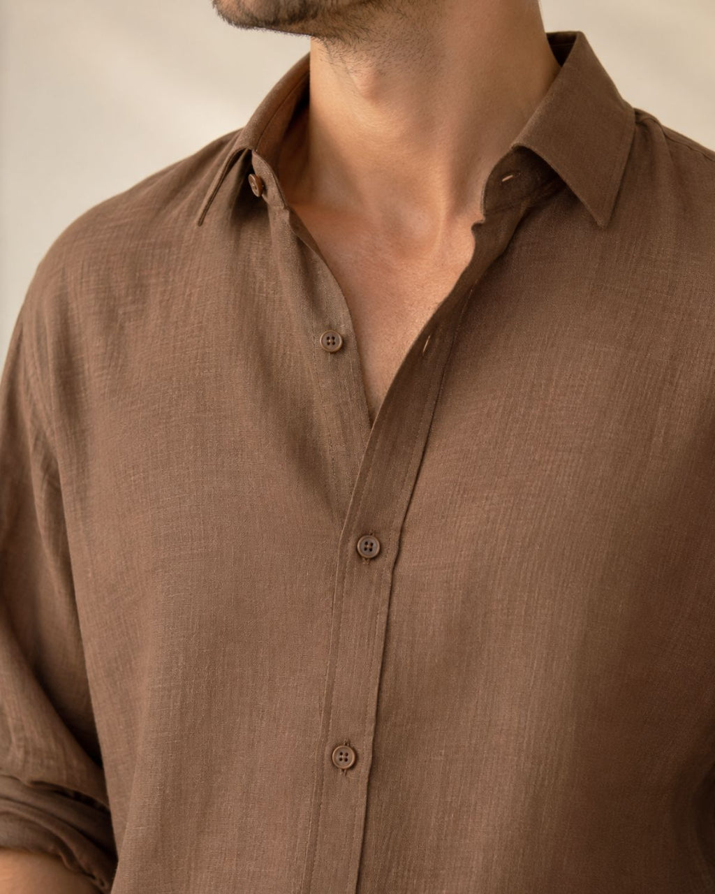 Caramel Brown Irish Linen