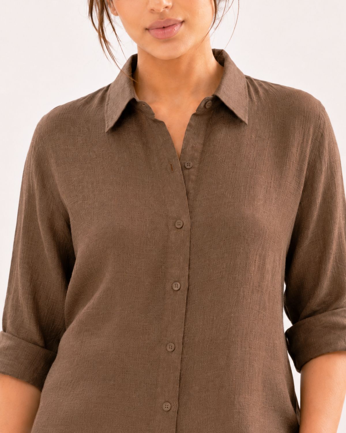 Caramel Brown Irish Linen