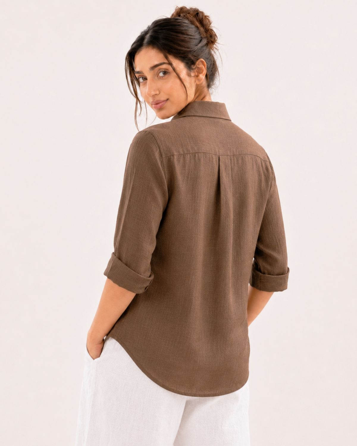 Caramel Brown Irish Linen