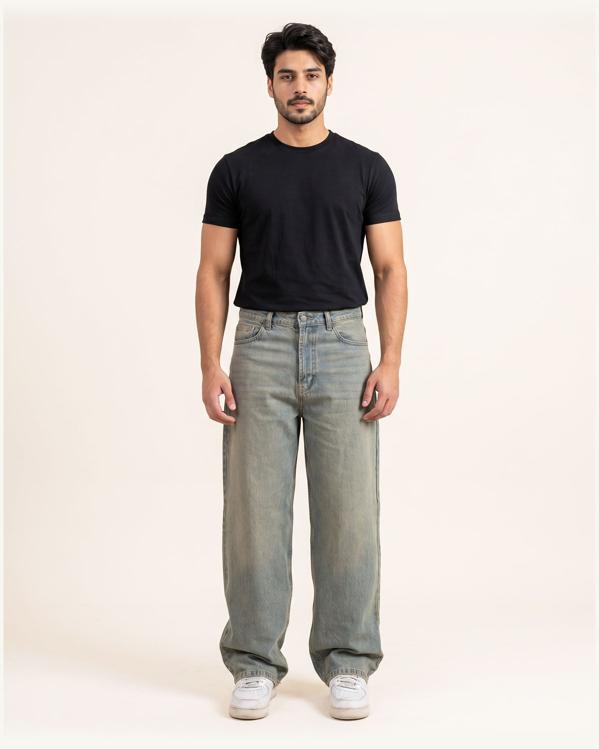 Sand Blue Relaxed Jeans