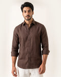 Coffee Brown Irish Linen