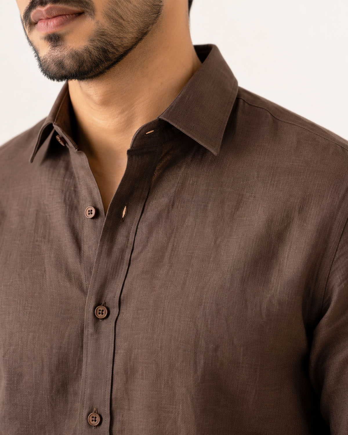 Coffee Brown Irish Linen