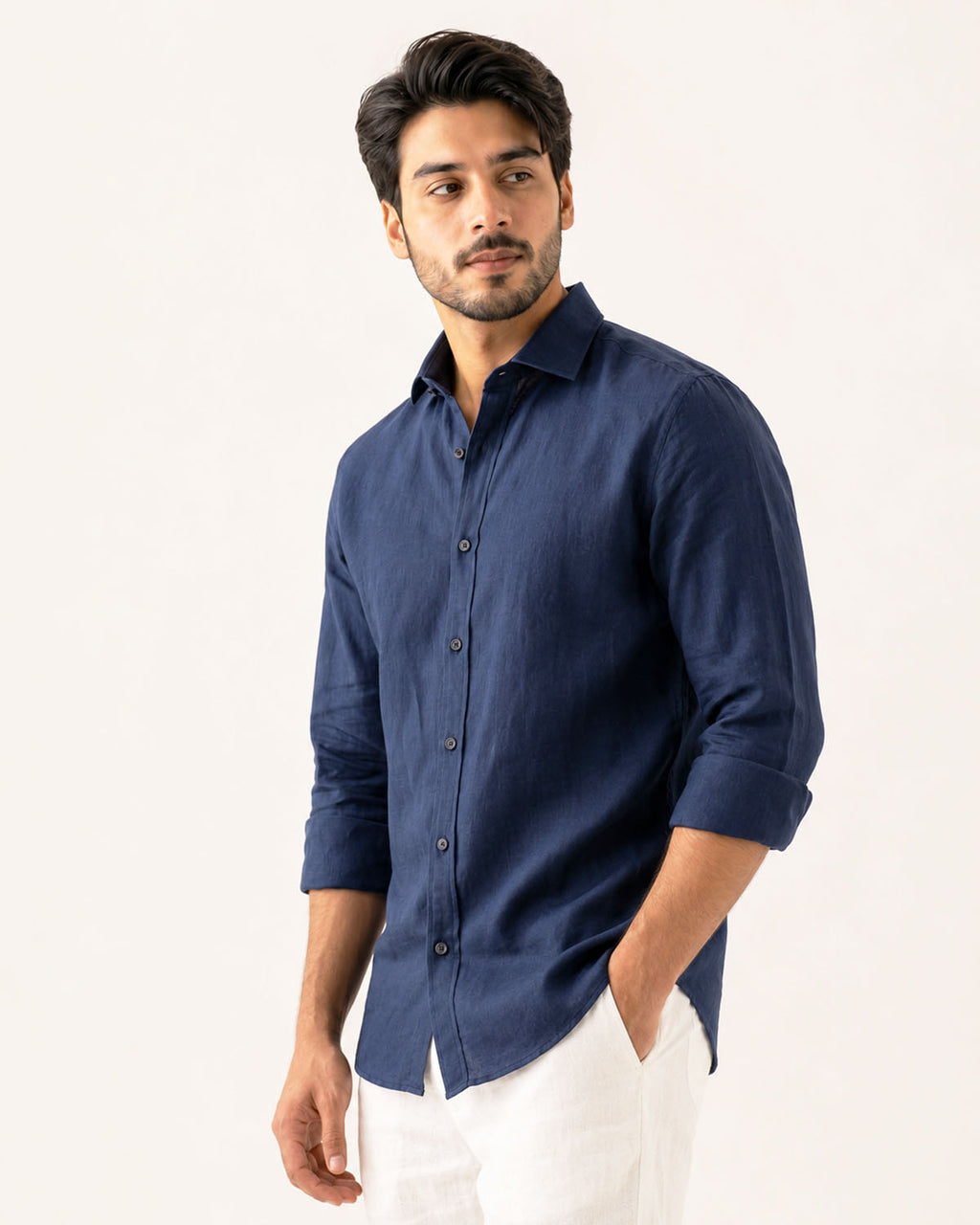 Night Blue Irish Linen