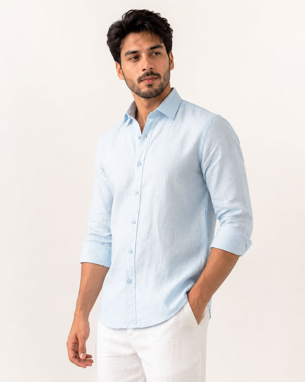 Ocean Blue Irish Linen