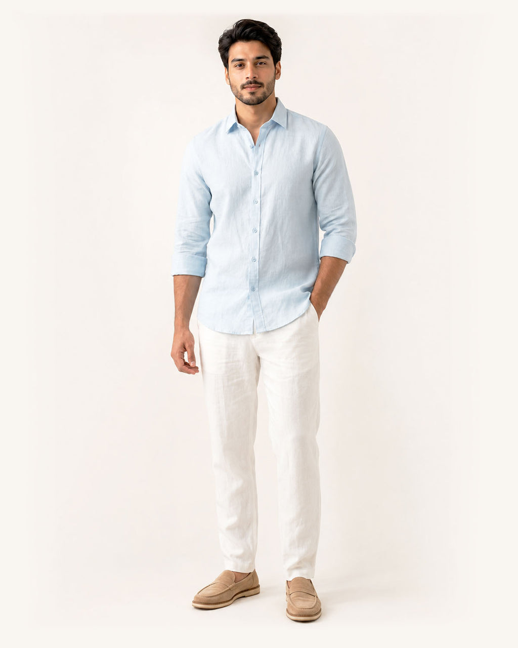 Ocean Blue Irish Linen