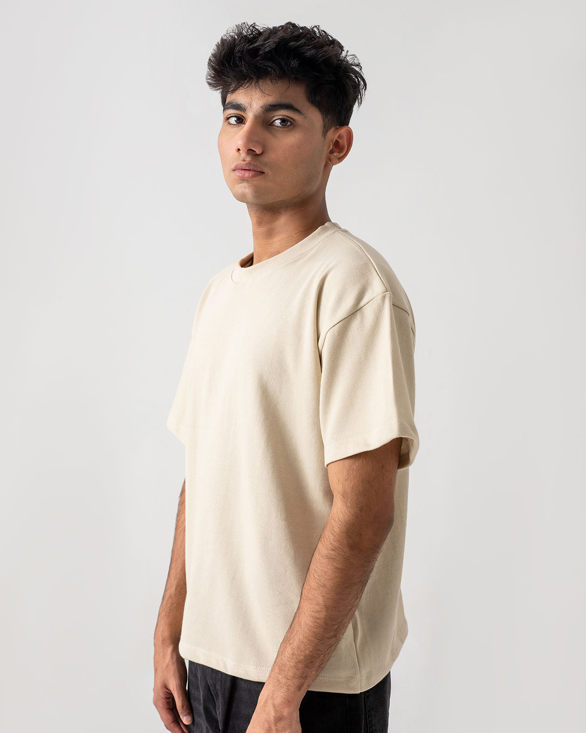 Beige Boxy T-shirt