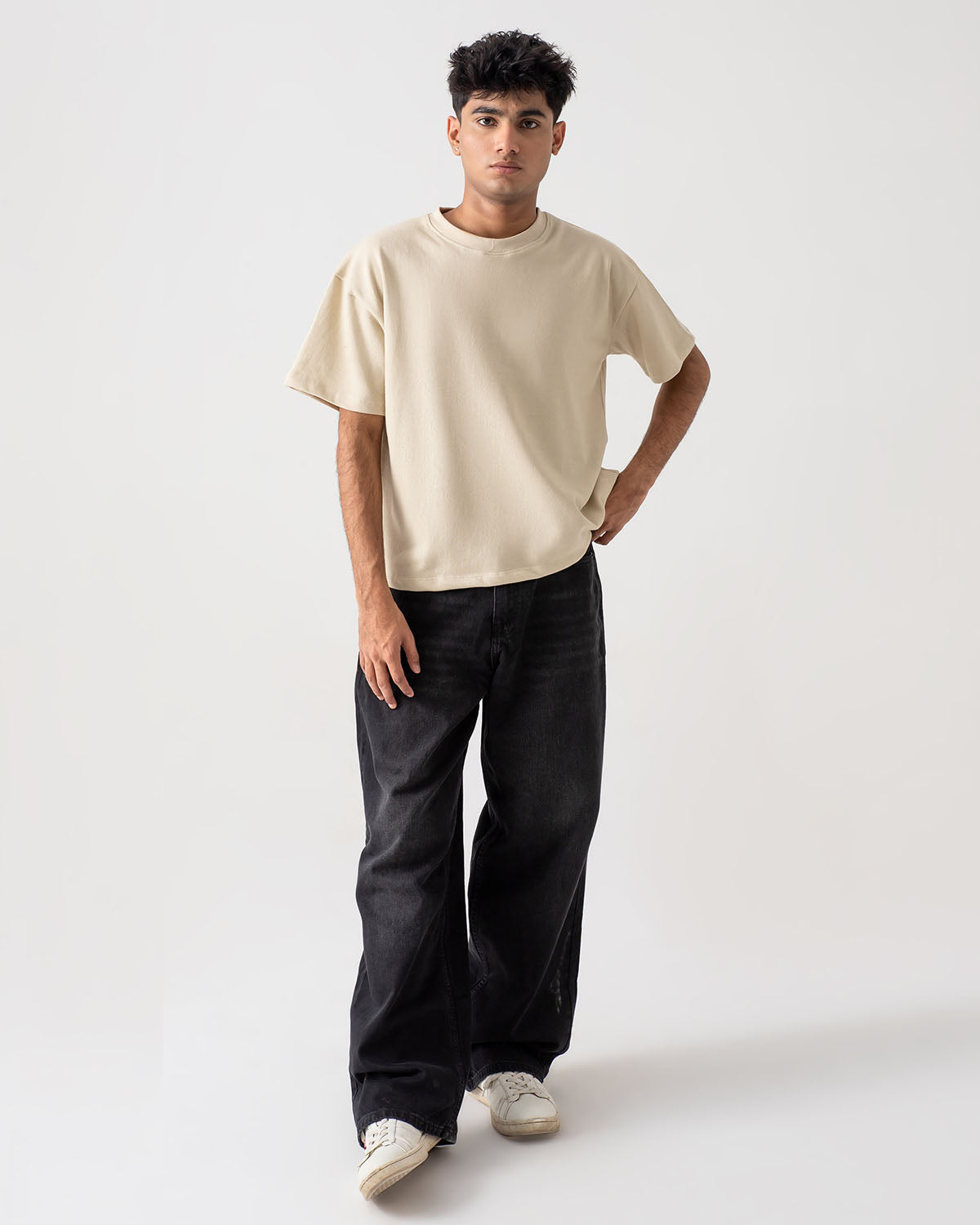 Beige Boxy T-shirt