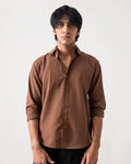 Brown Linen Button-Down