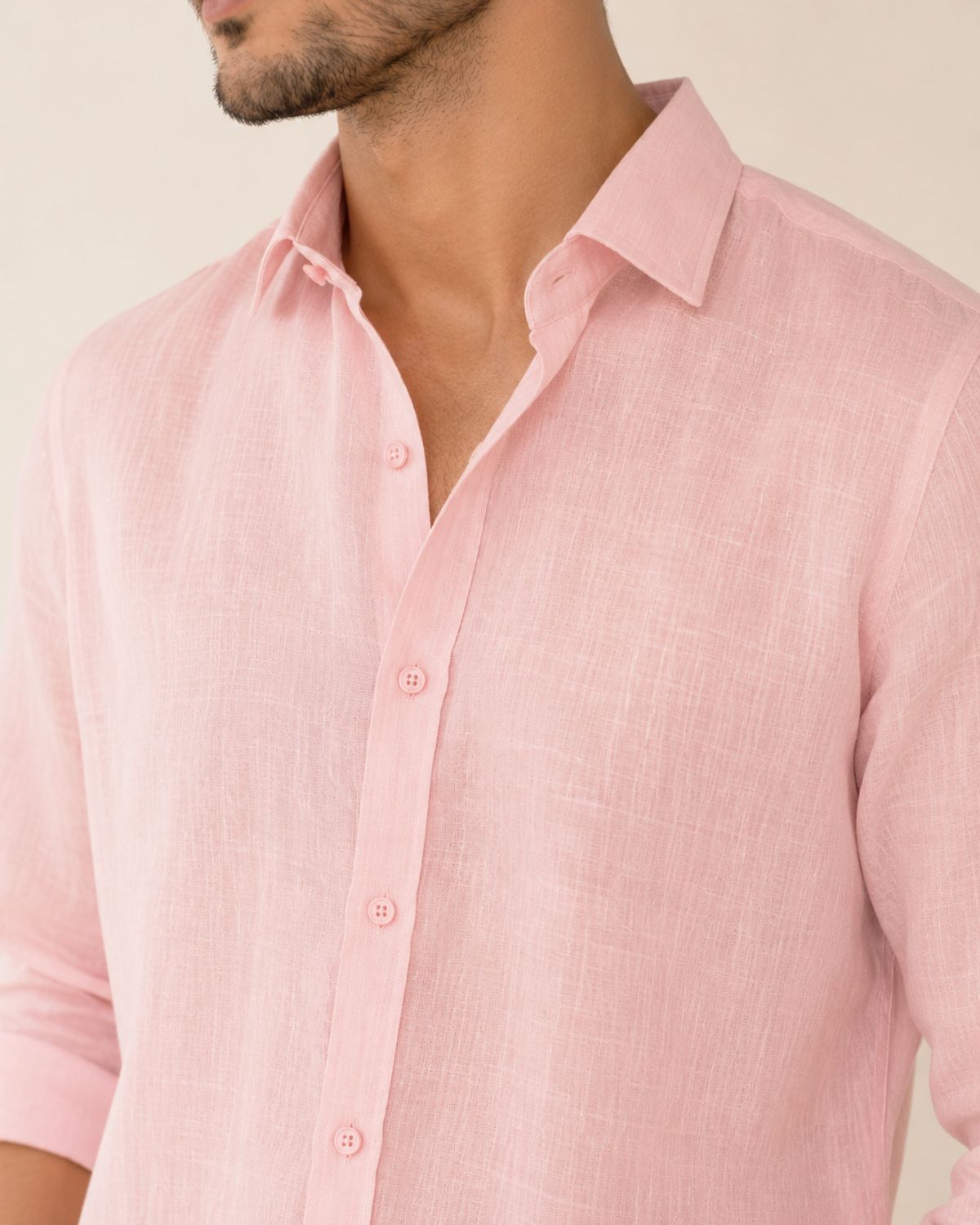 Powder Pink Irish Linen