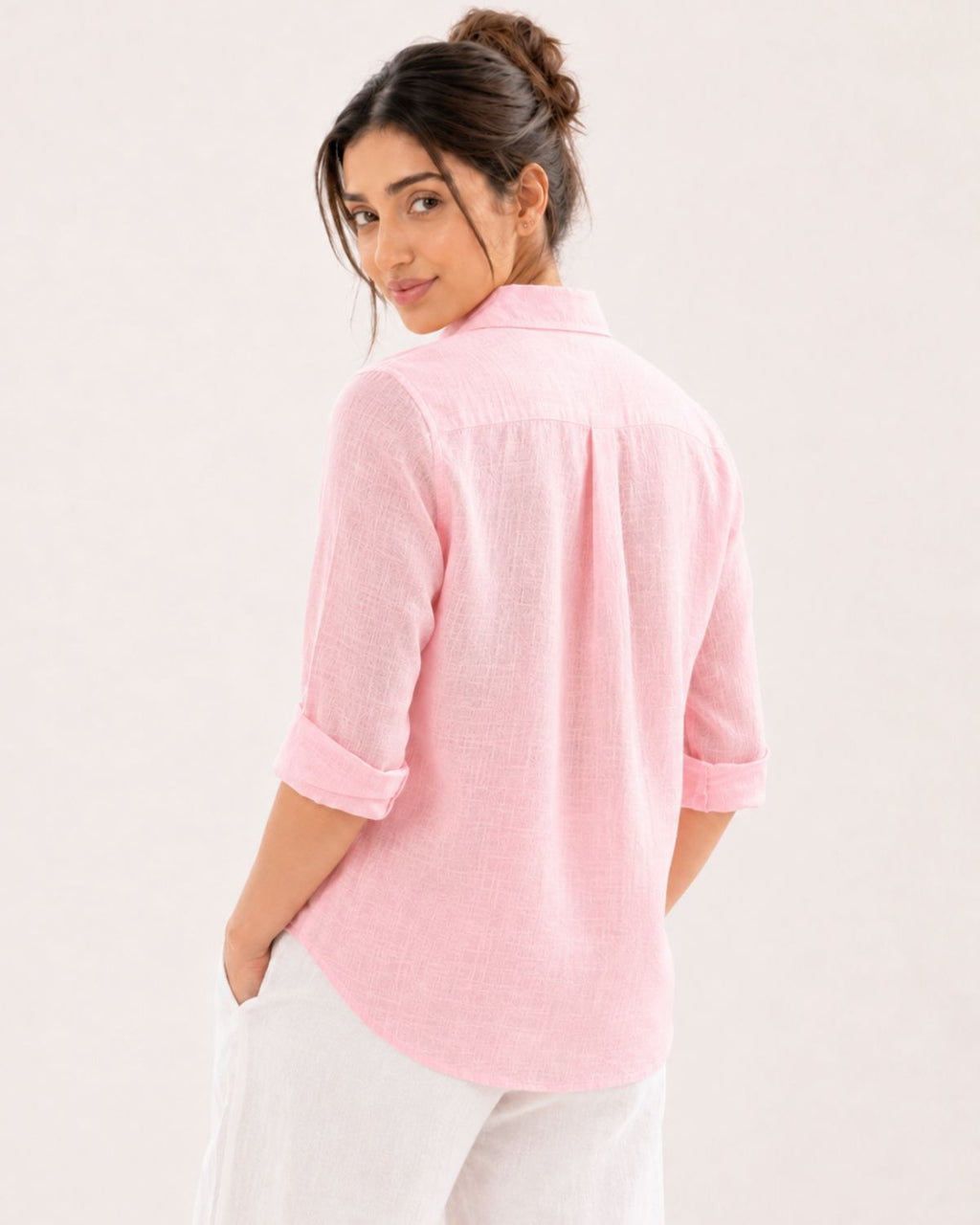 Powder Pink Irish Linen