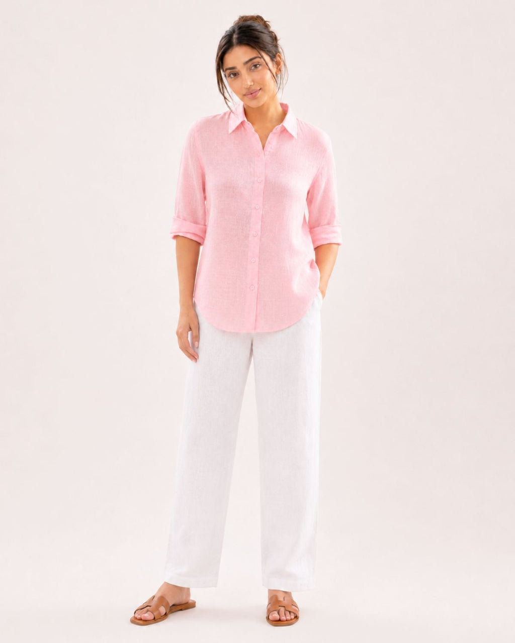 Powder Pink Irish Linen