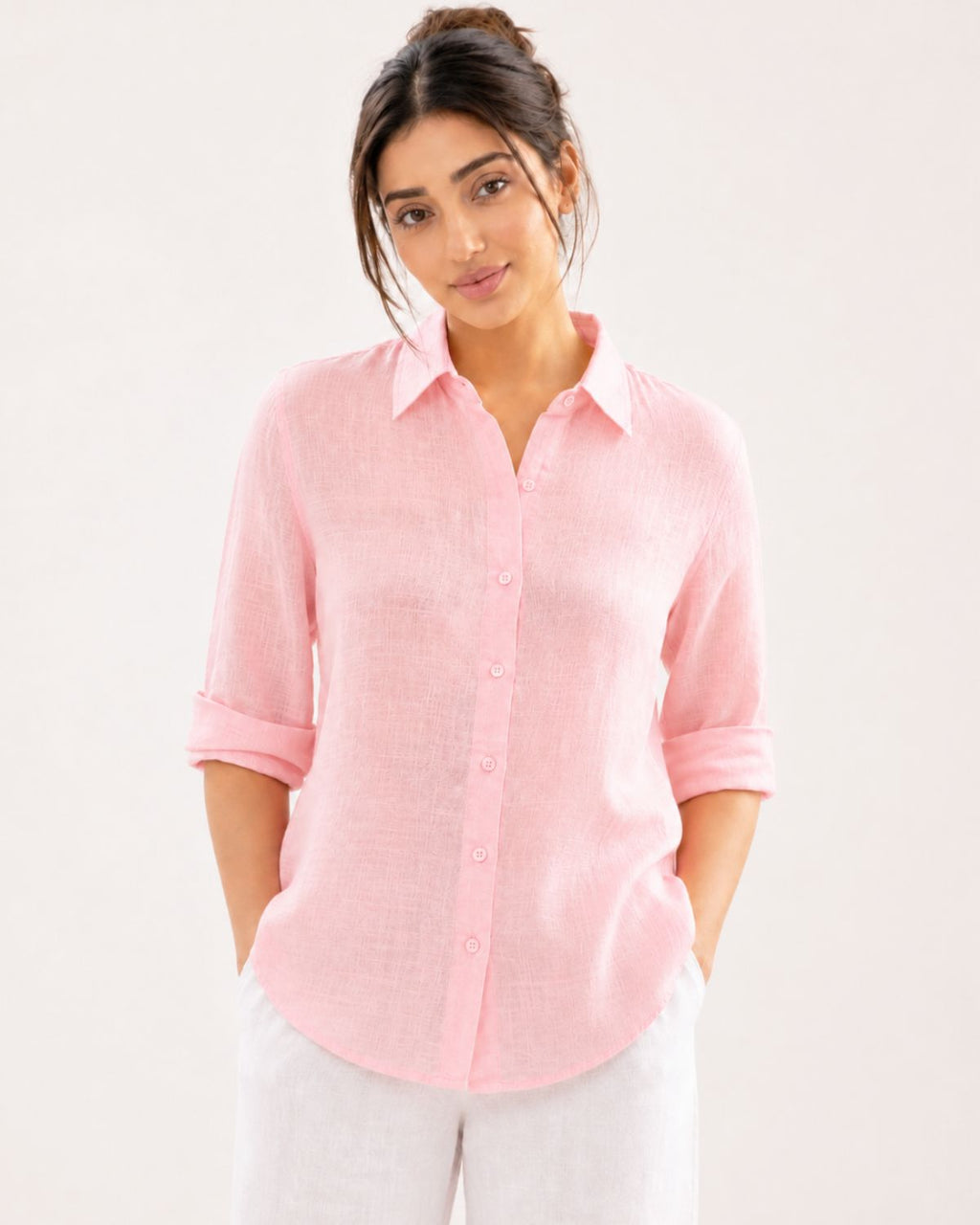 Powder Pink Irish Linen