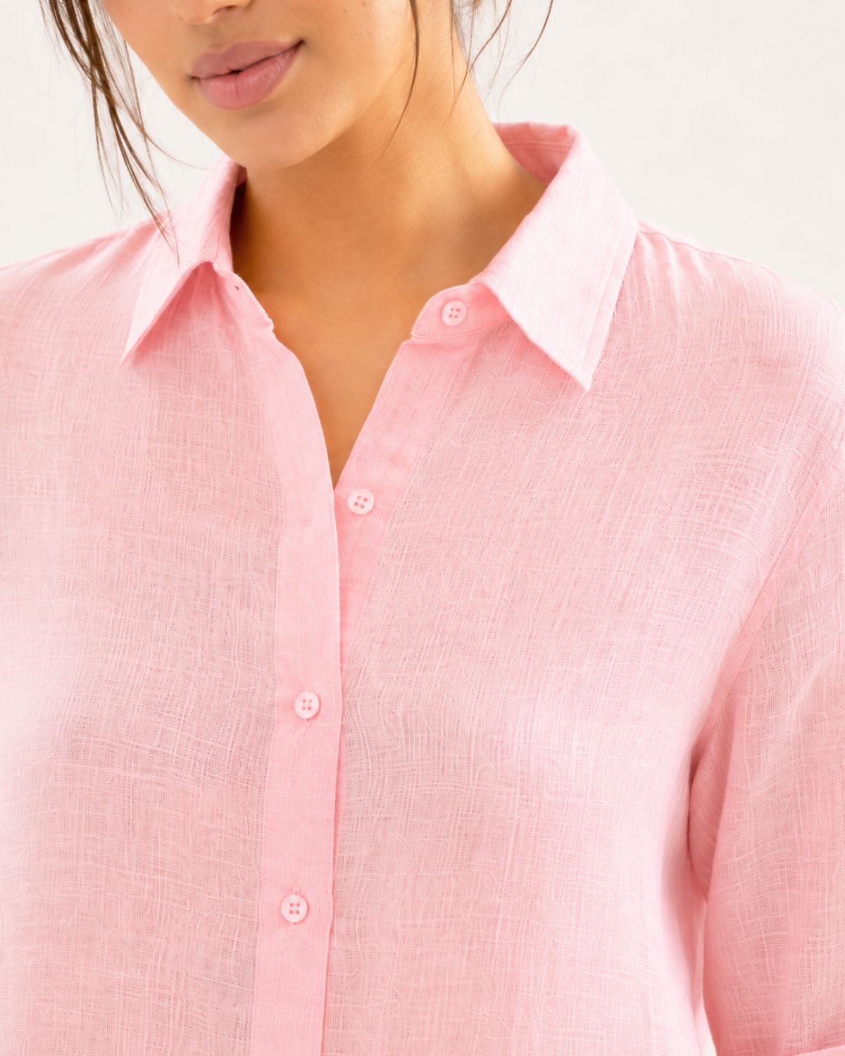 Powder Pink Irish Linen