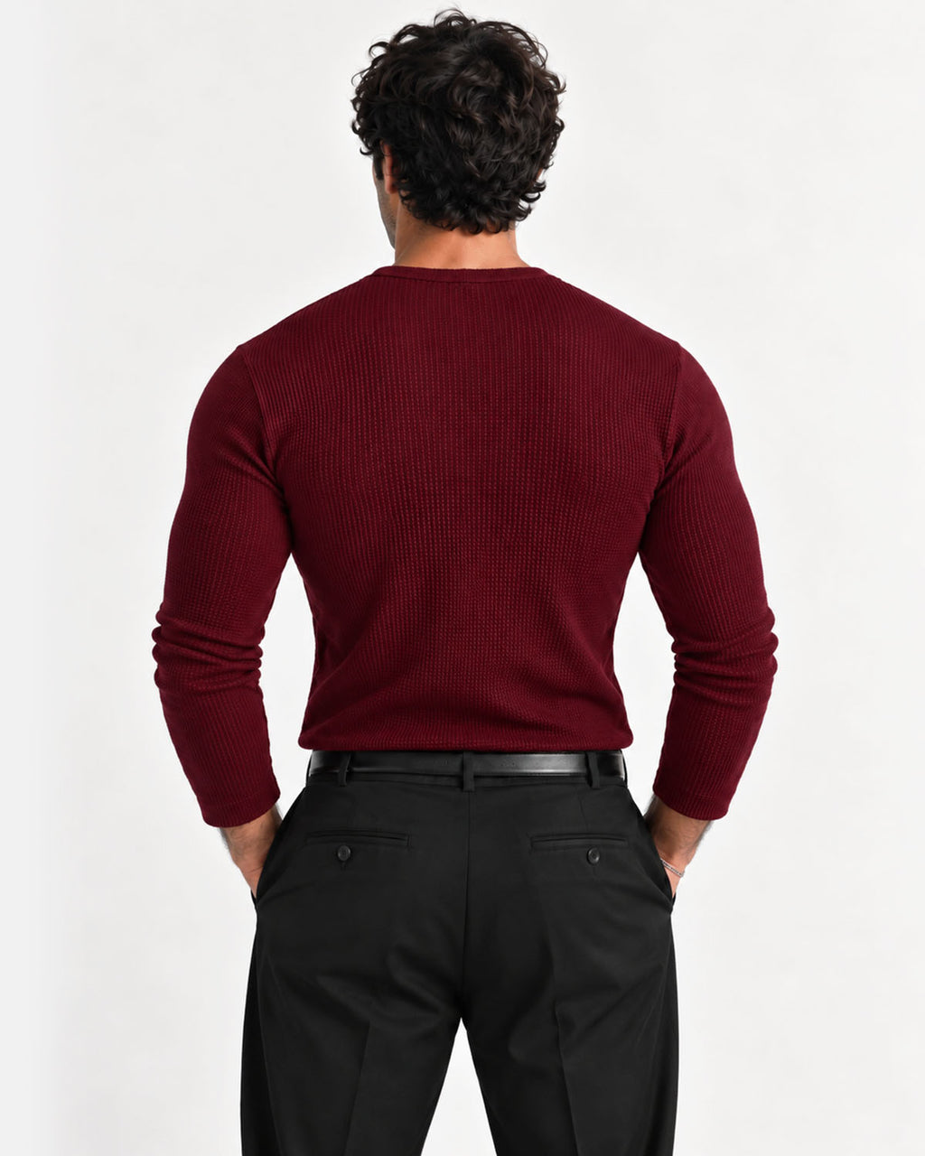 Cherry Red Henley