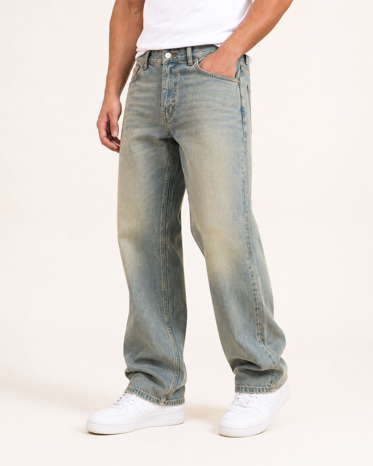 Sand Blue Relaxed Jeans