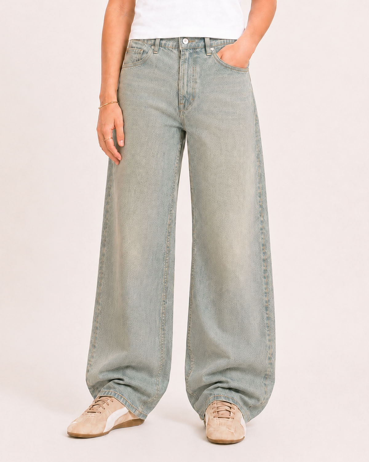 Sand Blue Wide Leg