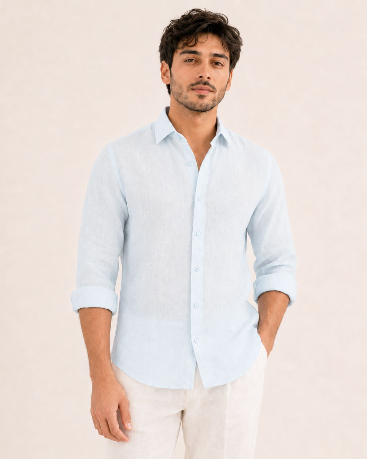 Ocean Blue Irish Linen