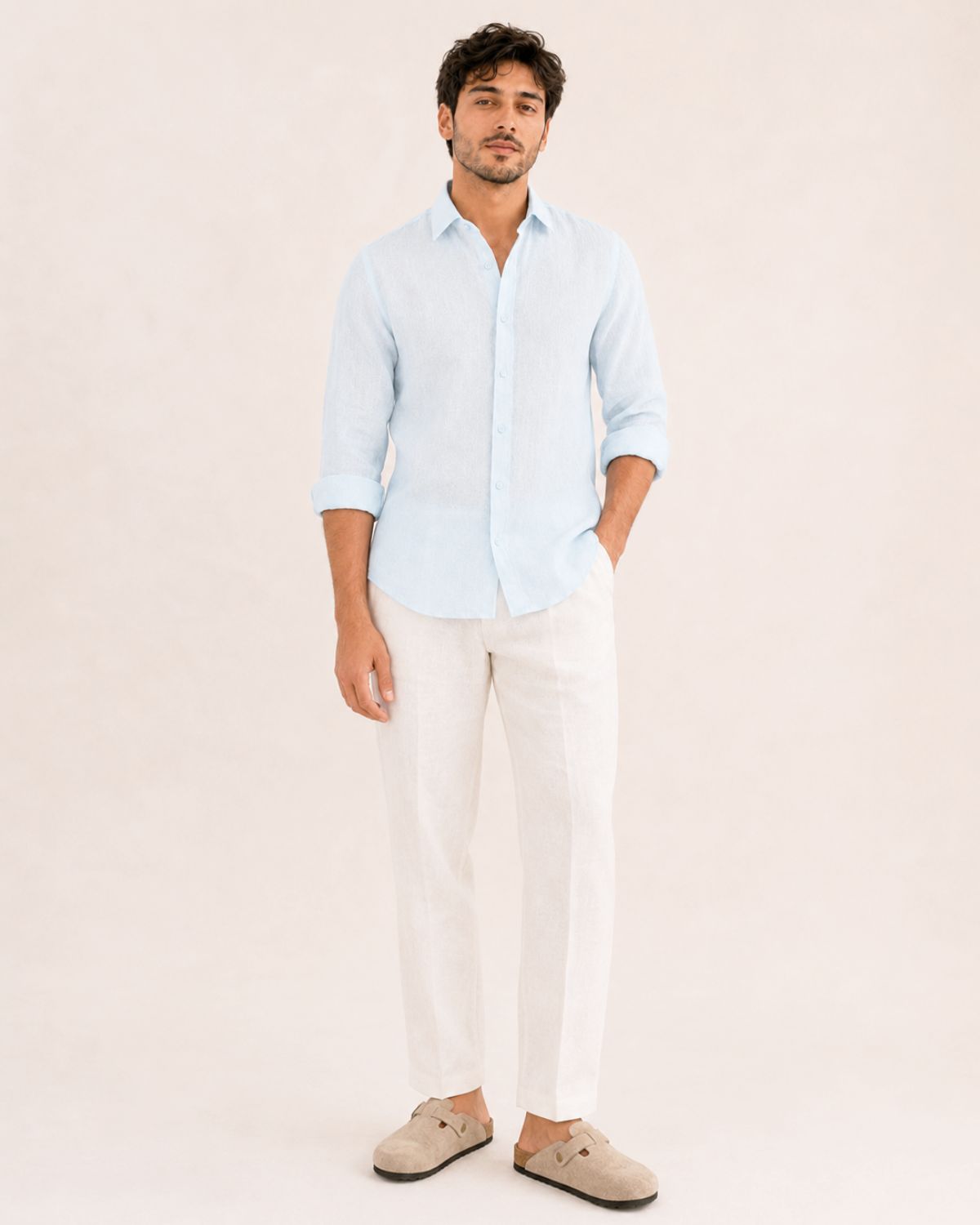 Ocean Blue Irish Linen