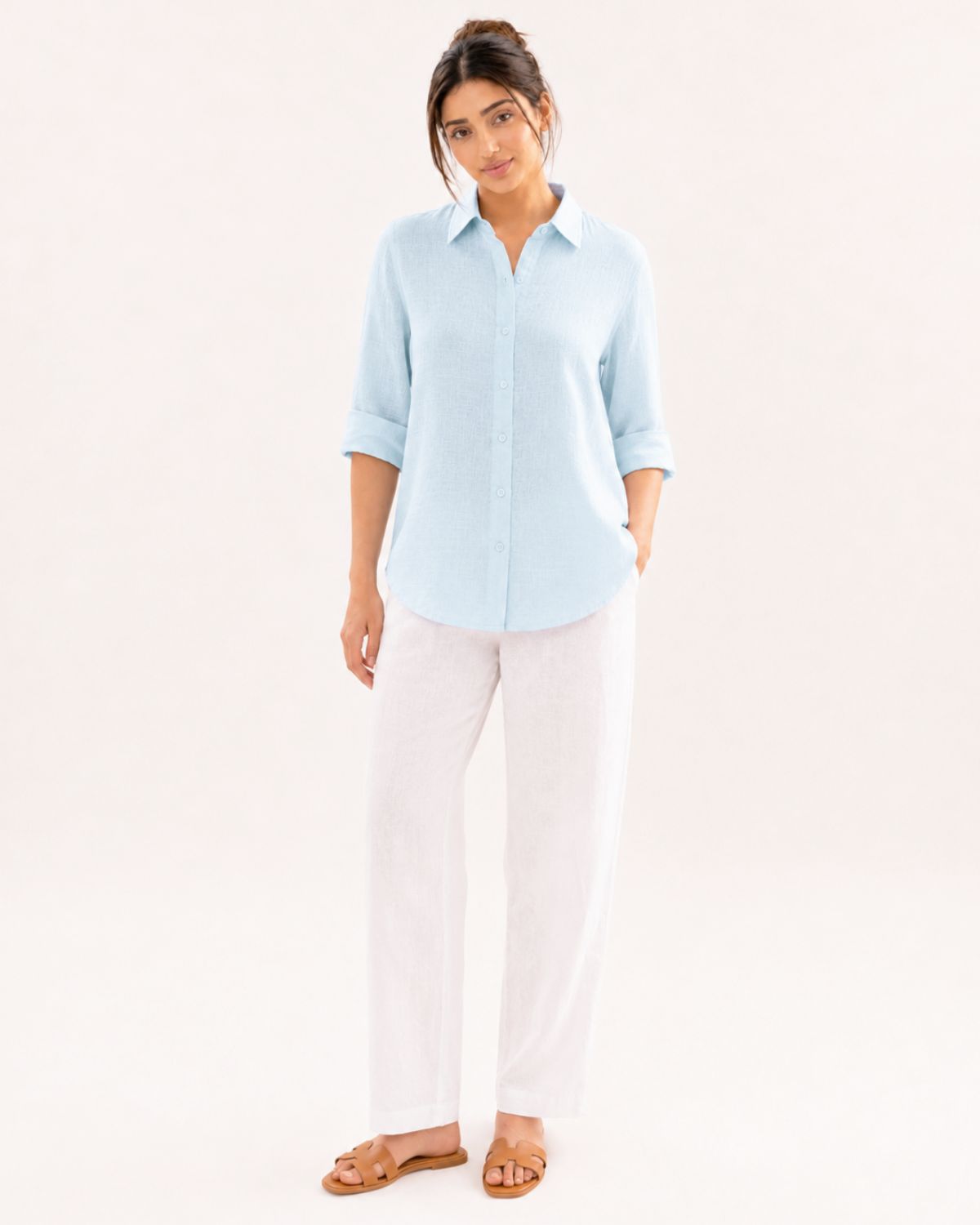 Ocean Blue Irish Linen