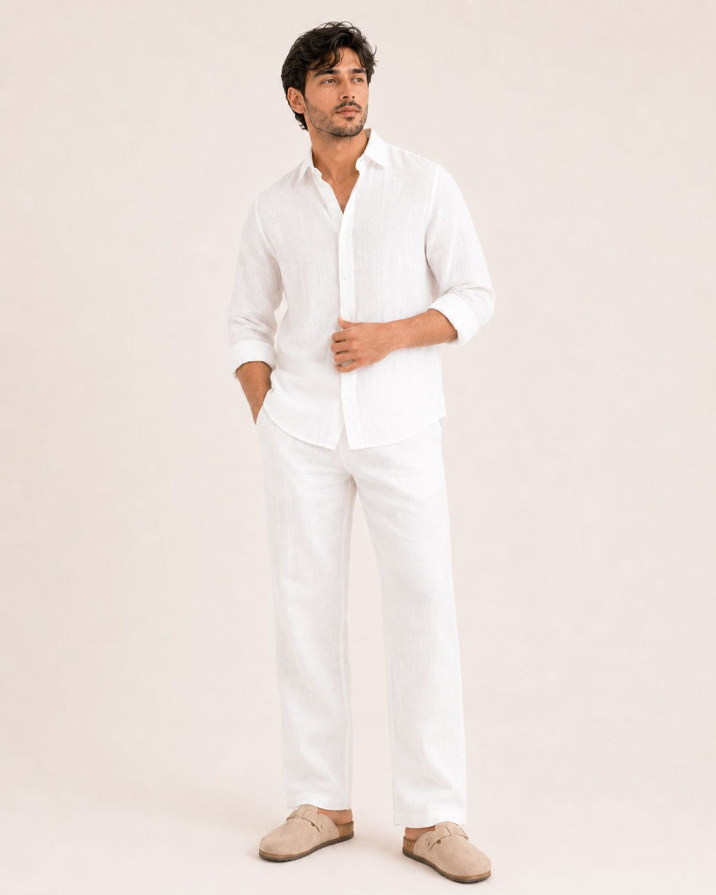 Snow White Irish Linen