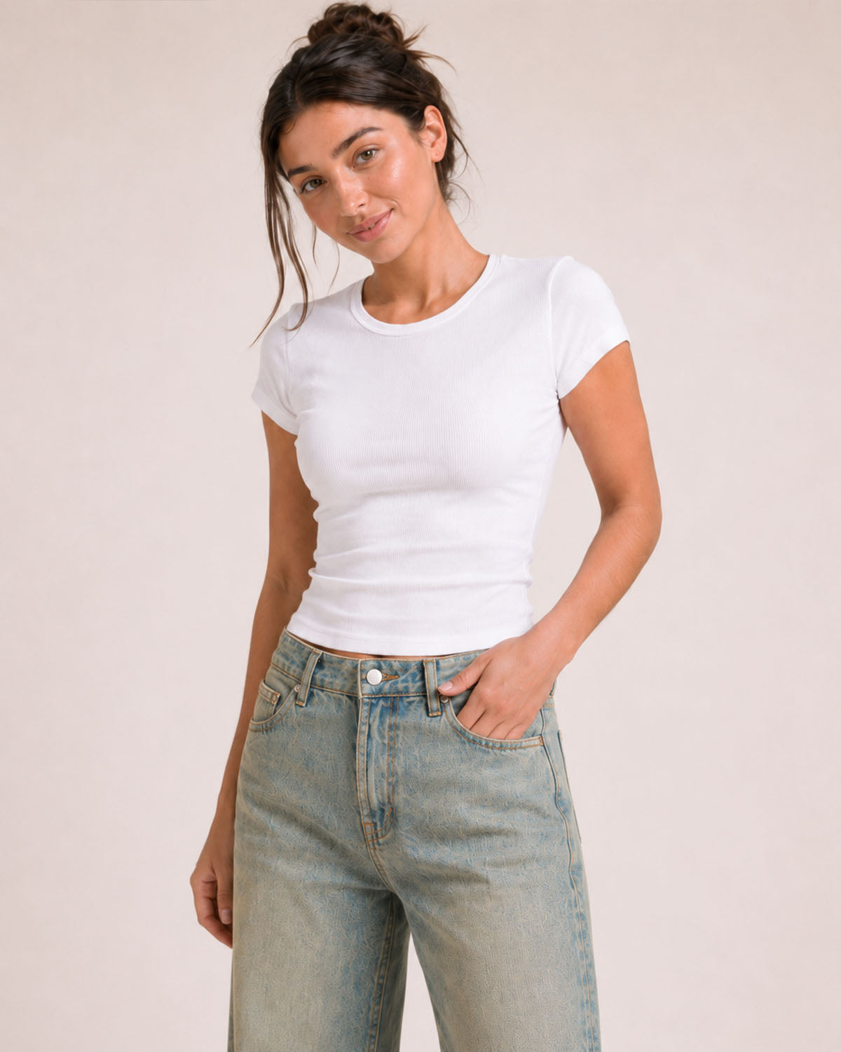 Sand Blue Relaxed Jeans