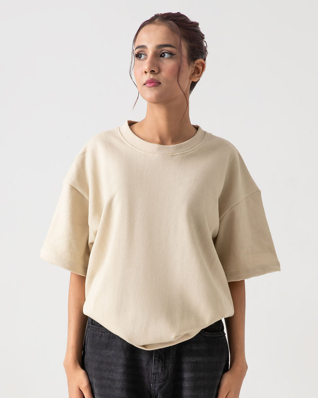 Beige Boxy T-shirt