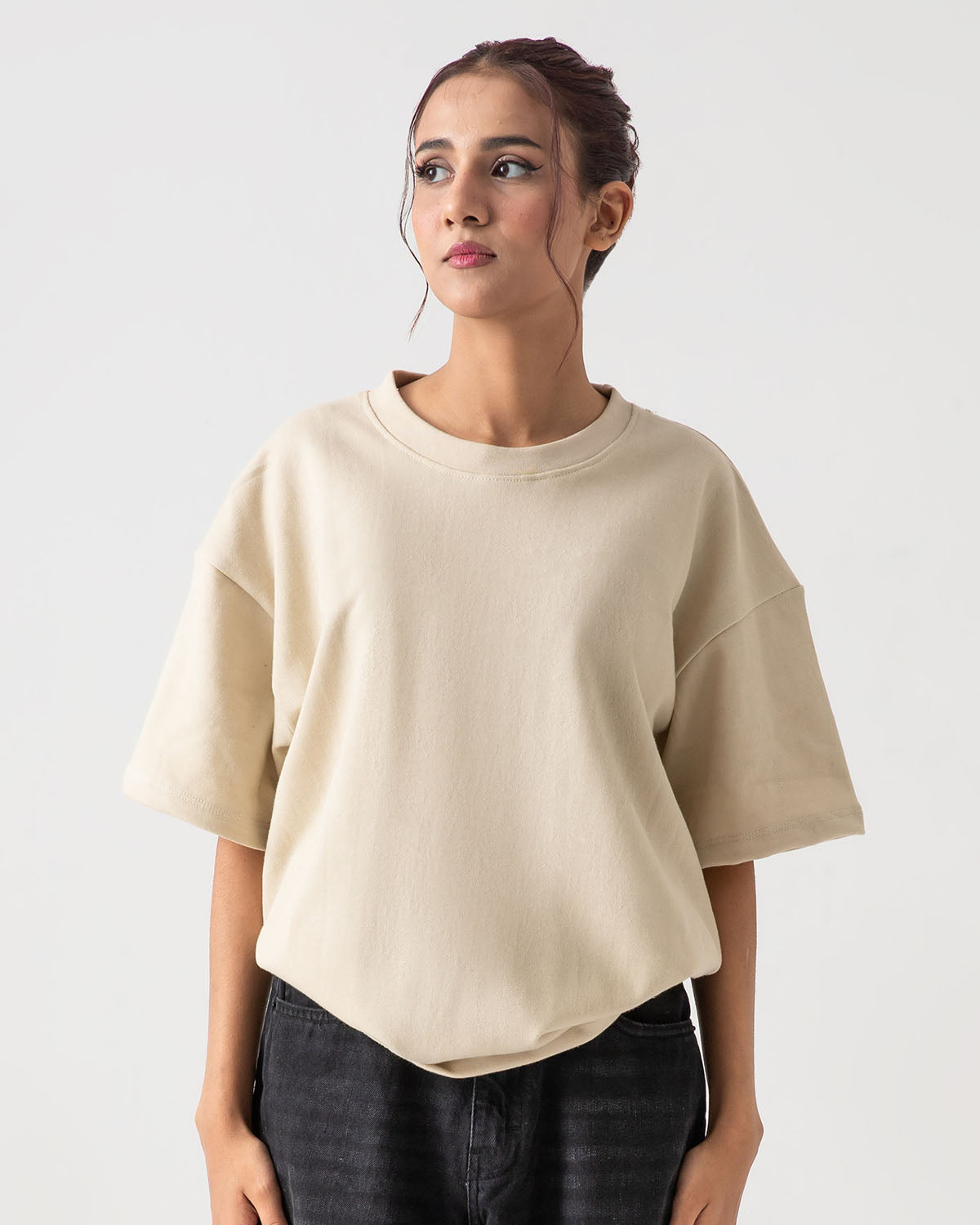 Beige Boxy T-shirt