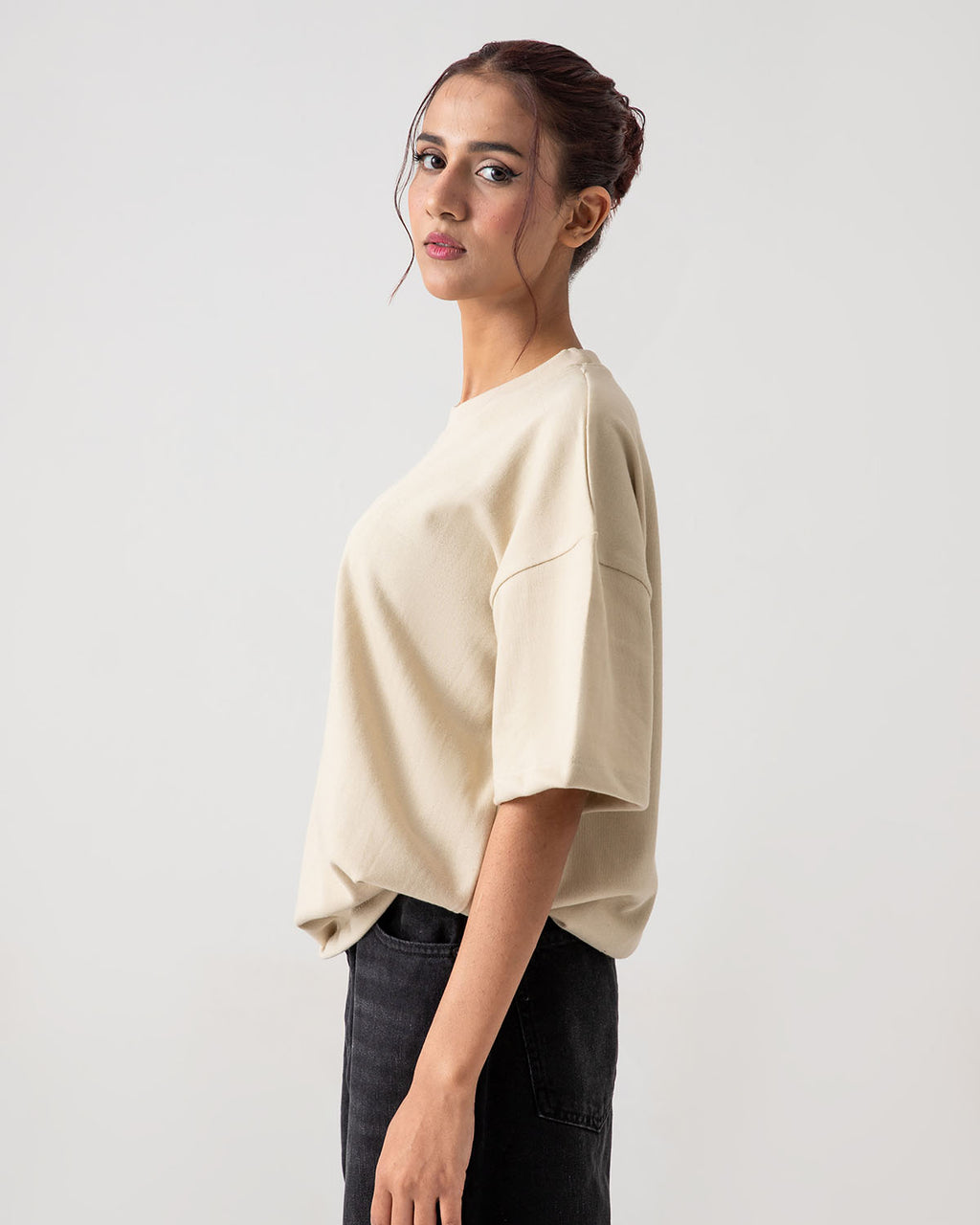 Beige Boxy T-shirt