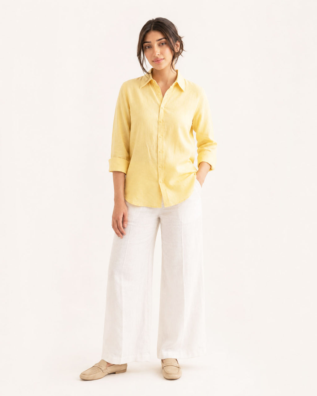 Butter Yellow Irish Linen