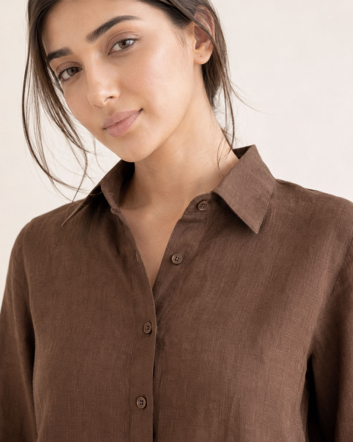 Coffee Brown Irish Linen