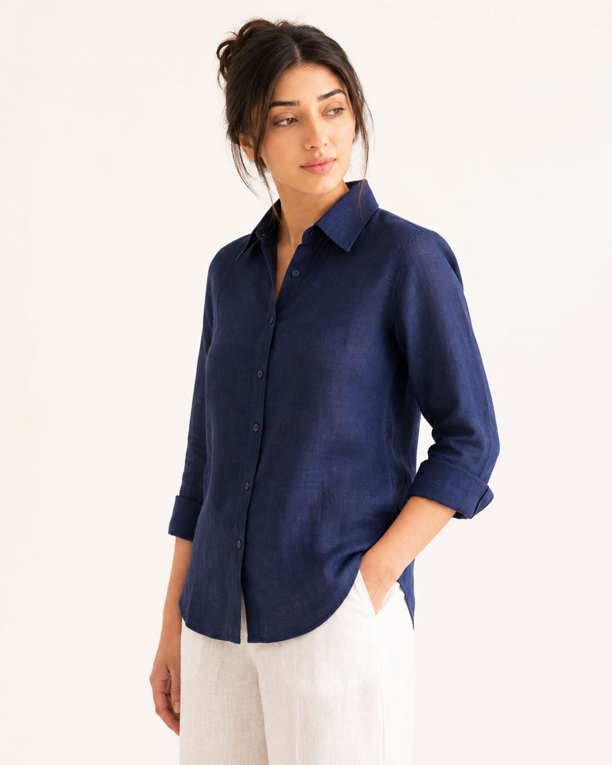 Night Blue Irish Linen