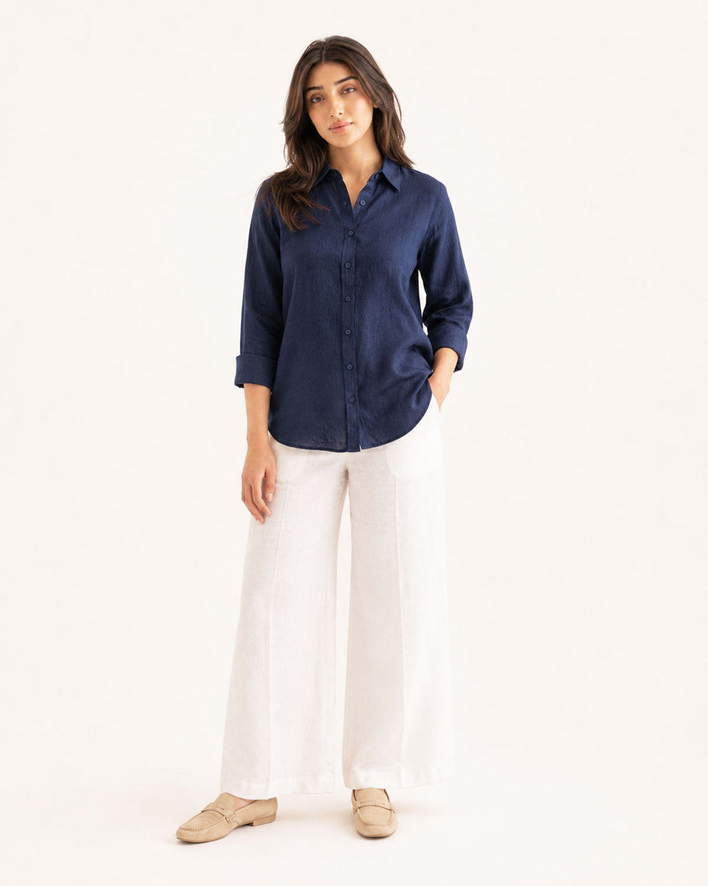 Night Blue Irish Linen