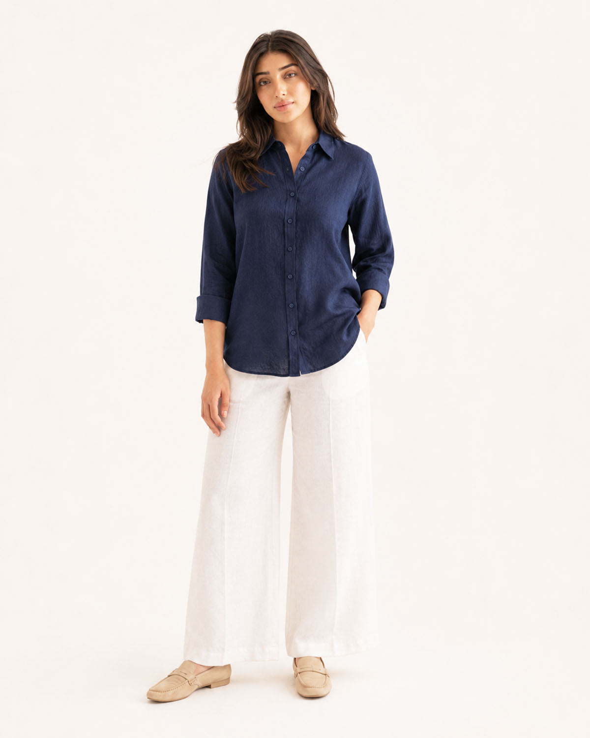 Night Blue Irish Linen