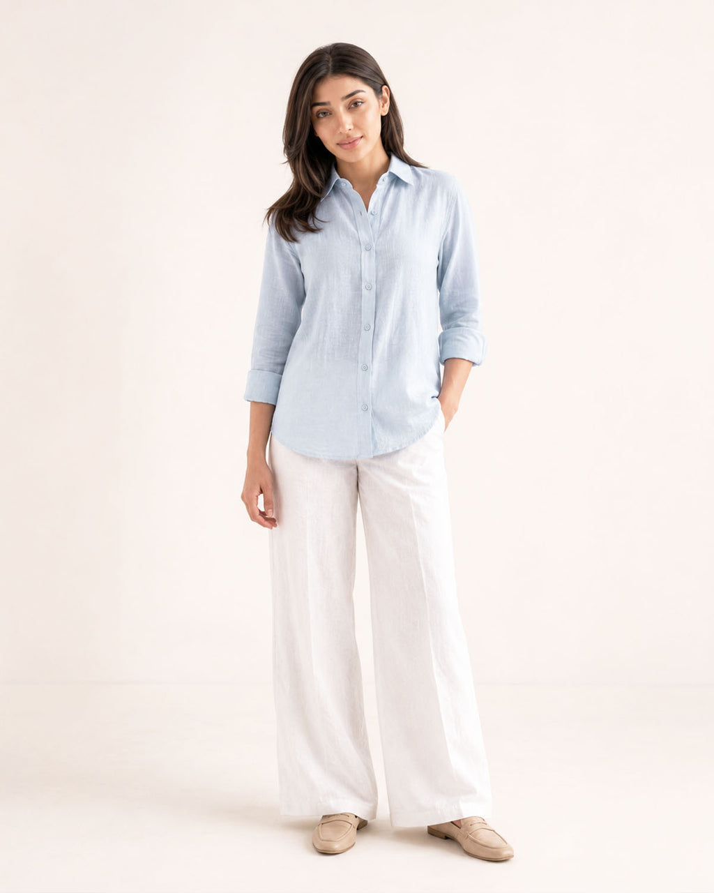 Ocean Blue Irish Linen