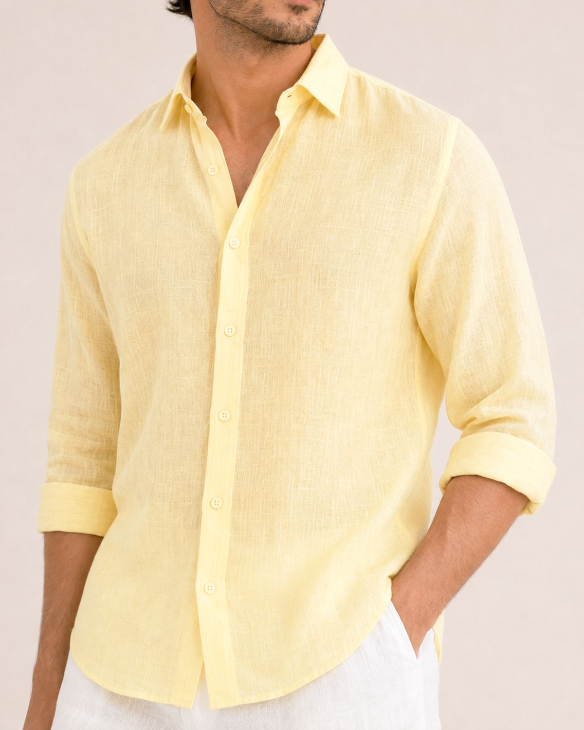 Butter Yellow Irish Linen