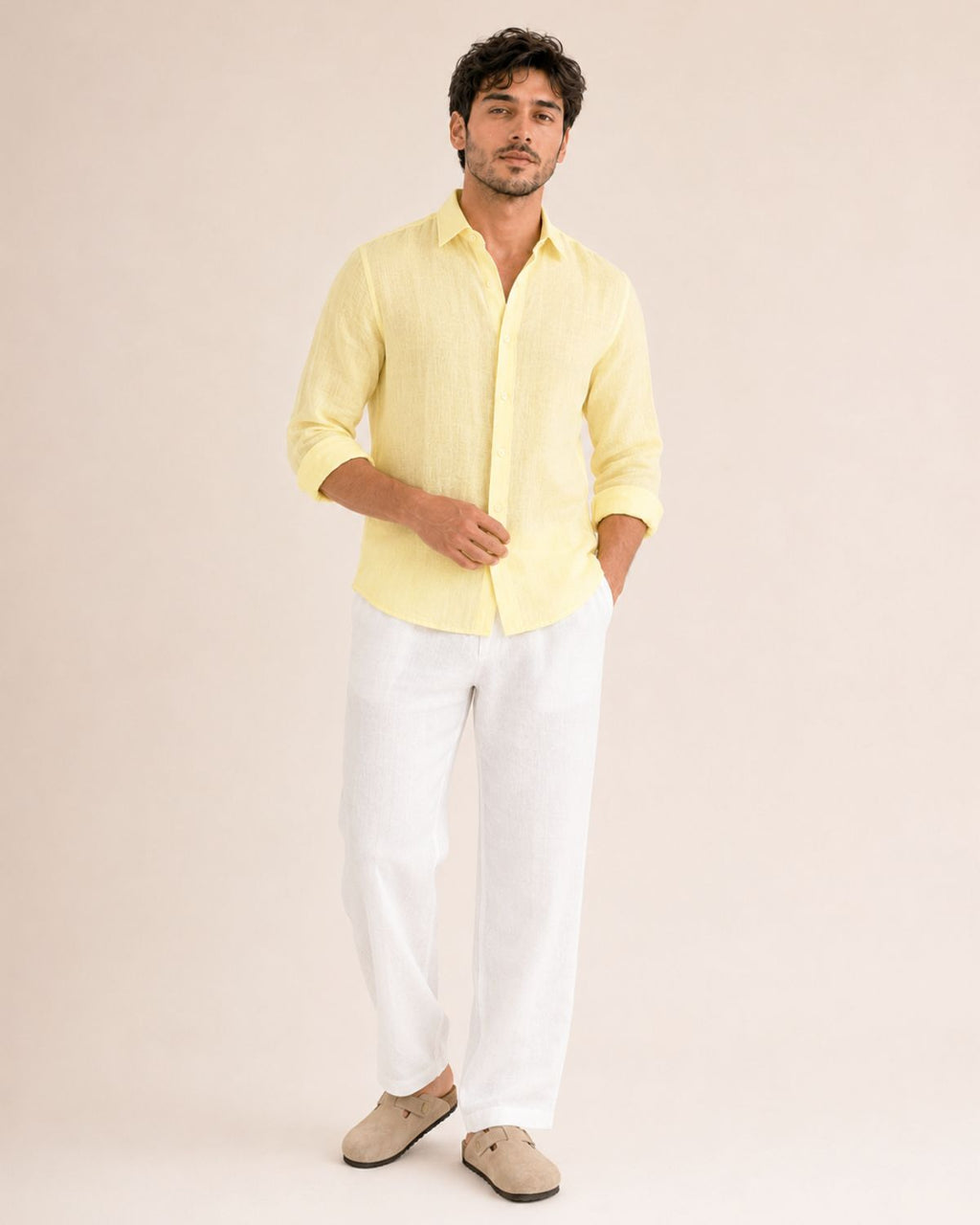 Butter Yellow Irish Linen