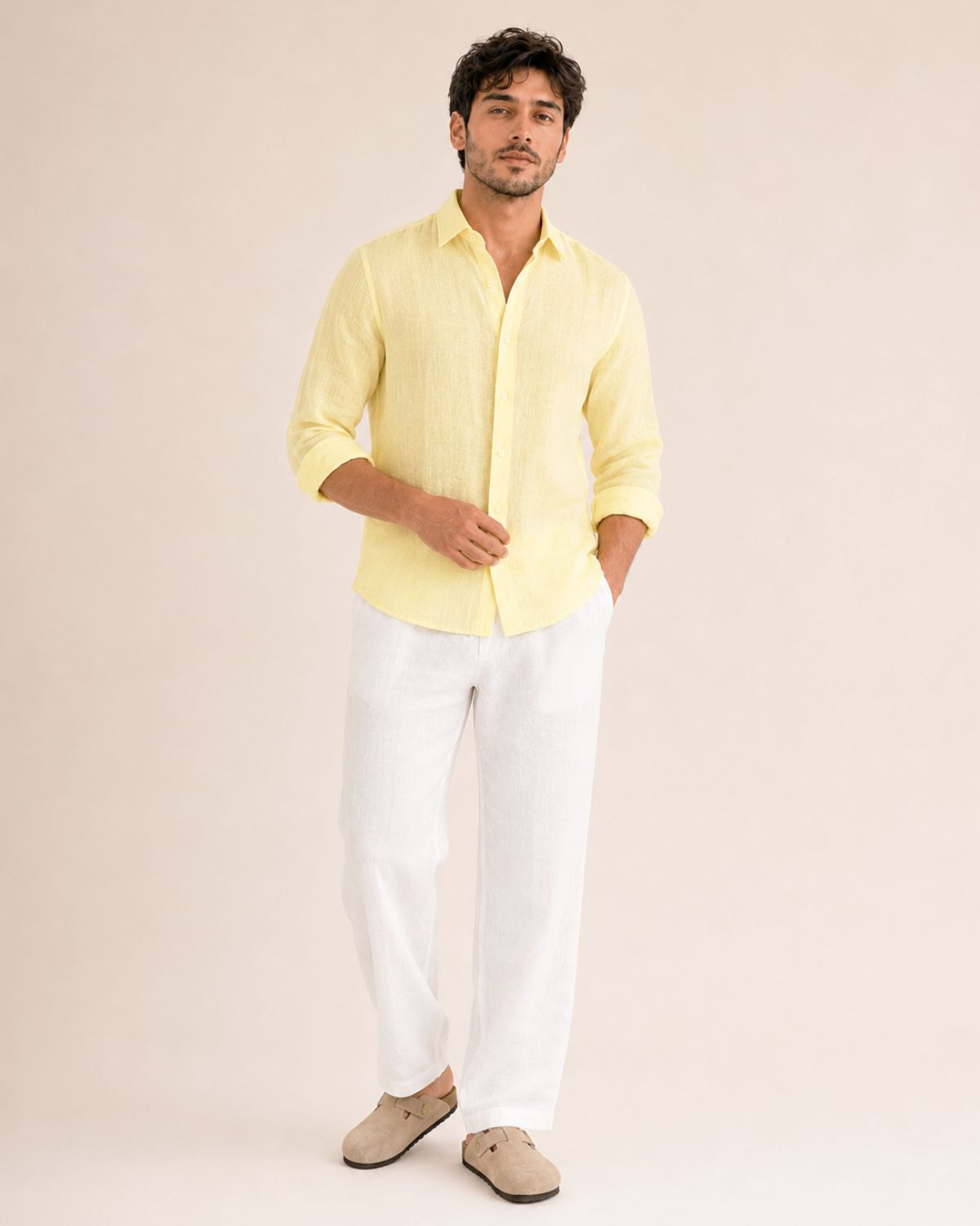 Butter Yellow Irish Linen