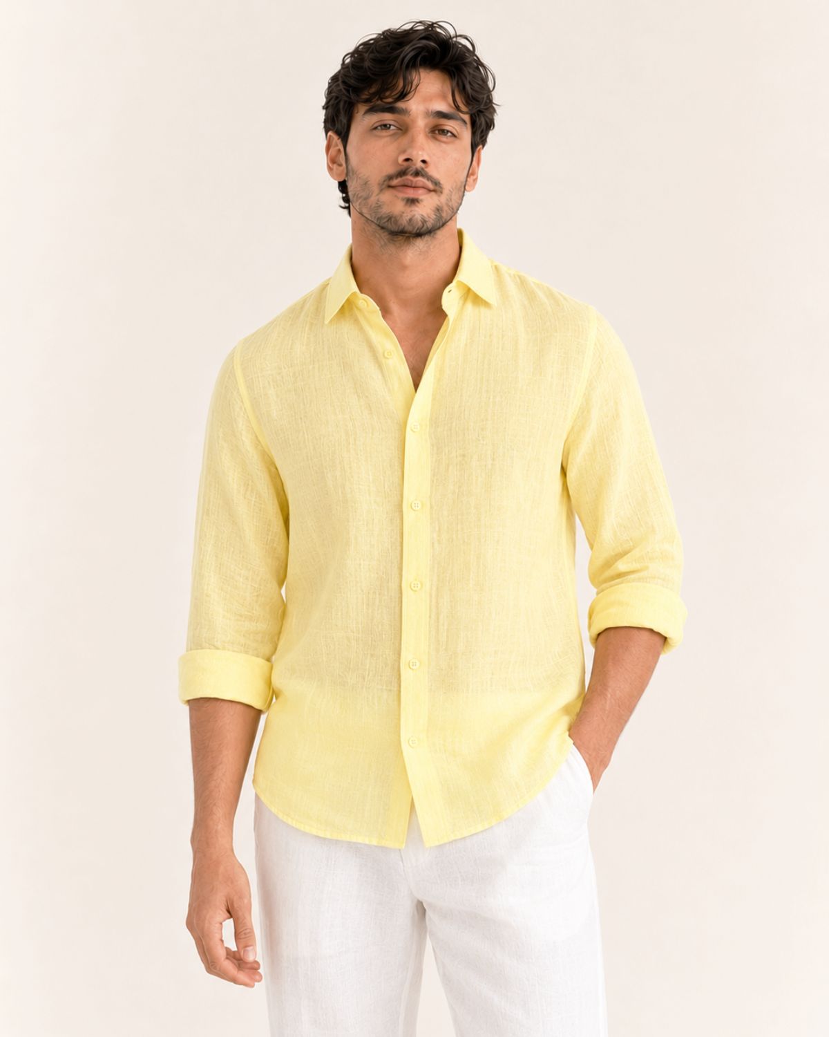 Butter Yellow Irish Linen