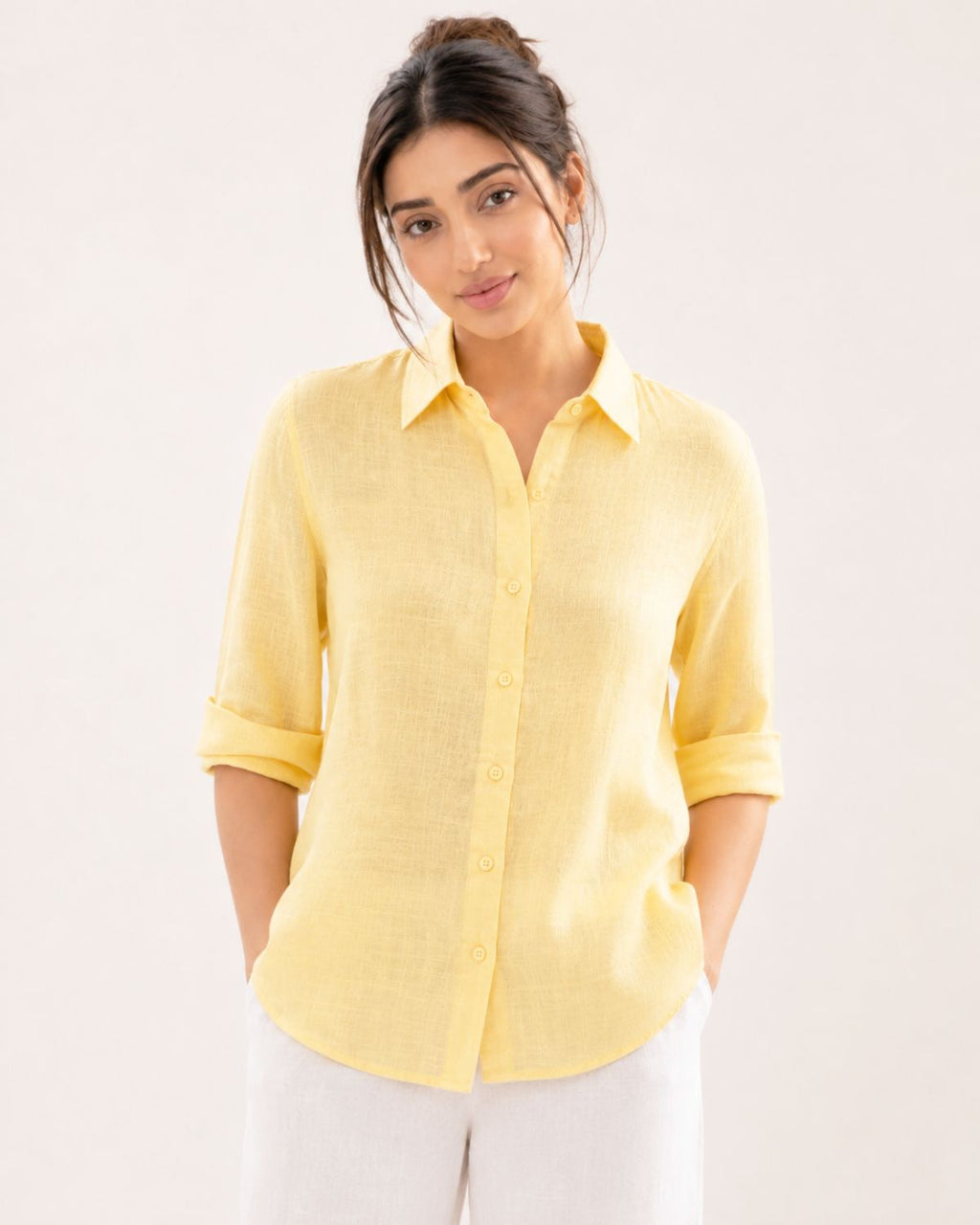 Butter Yellow Irish Linen